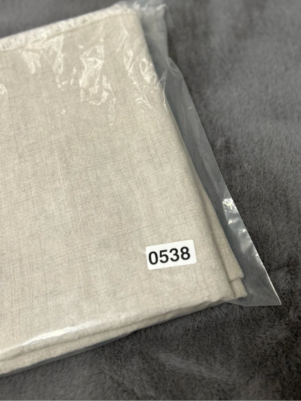 Pottery Barn Frayed linen table throw